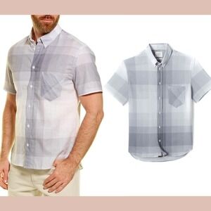 NWT Billy Reid [ XXL ] Slim Fit Kirby Short Sleeve Plaid Button Down Shirt U1717